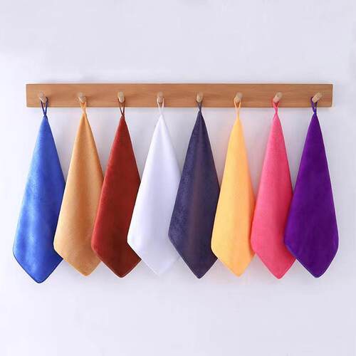 Microfiber Towel Hand Wipe Sweat Hook Square Towel Cloth Abs
