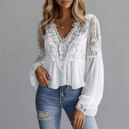 Women's Chiffon Lace Hollow-out Clothes