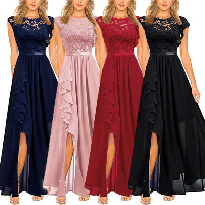 Outlet Station Evening Lace High Waist Dress