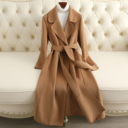 Double-sided Cashmere at Women's Long Over-the-knee Slim Fit