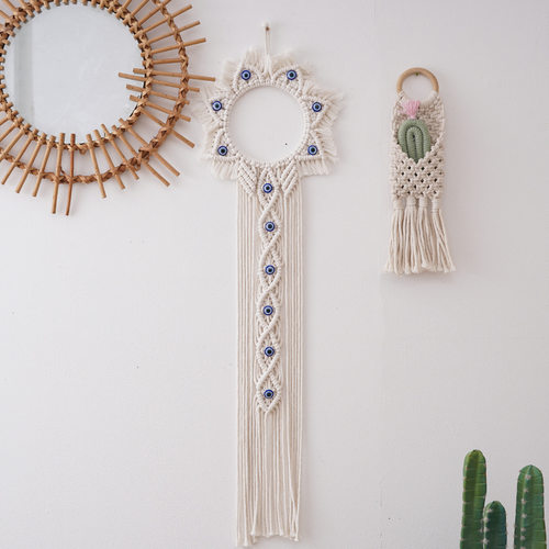 Dream Catcher Blue Eyes Hand Woven Tapestry Bohemian Wall De
