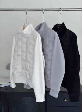 Ready Stock 90% White Duck Down Casual Quilted Splicing Pola