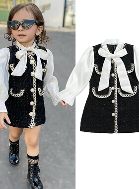 1-6Y Kids Girls Autumn Dress 2023 Fashion Baby Long Sleeve P