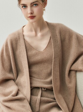 Loose And Lazy Cashmere Cardigan Women's Shawl Skin-friendly