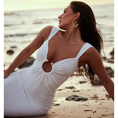 Women's 2026 Sexy V-neck Backless Split Slim