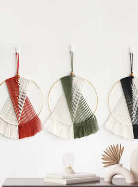 Bohemian Wall Decoration Pendant Circle Tassel Tapestry Hand