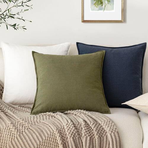 2026 Bohemian Style Washed tton Wide Side Solid lor  Living