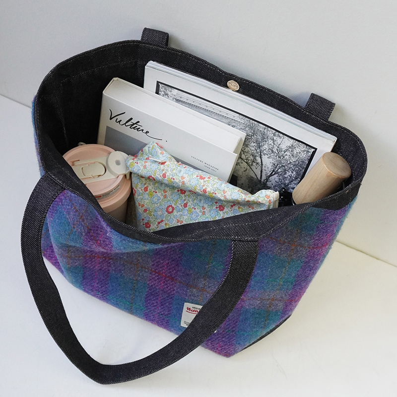 裁缝地图Harristweed托特包