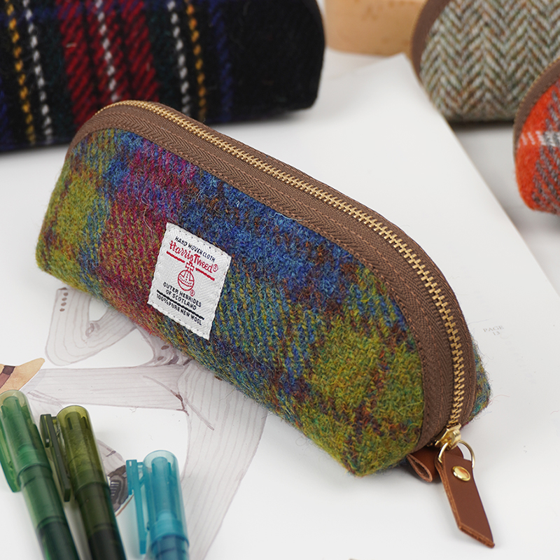 Harristweed粗花呢大开口笔袋