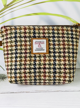 哈里斯羊毛收纳包Harris tweed花呢便携随身出差化妆品杂物包袋