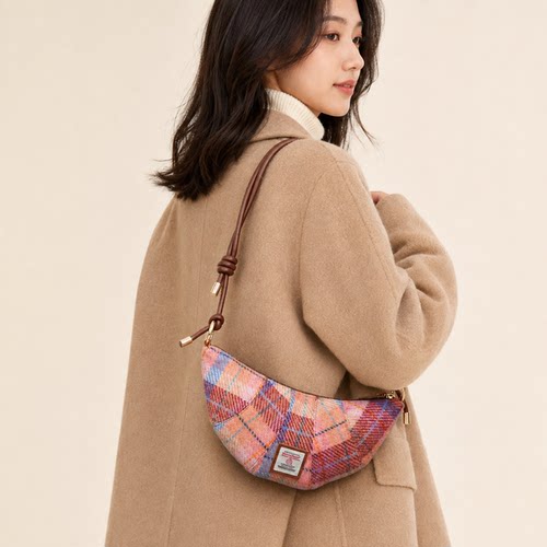 harristweed粗花呢小号牛角包