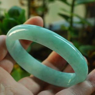 璞谷翡翠59.5冰种淡绿翡翠手镯A货2418