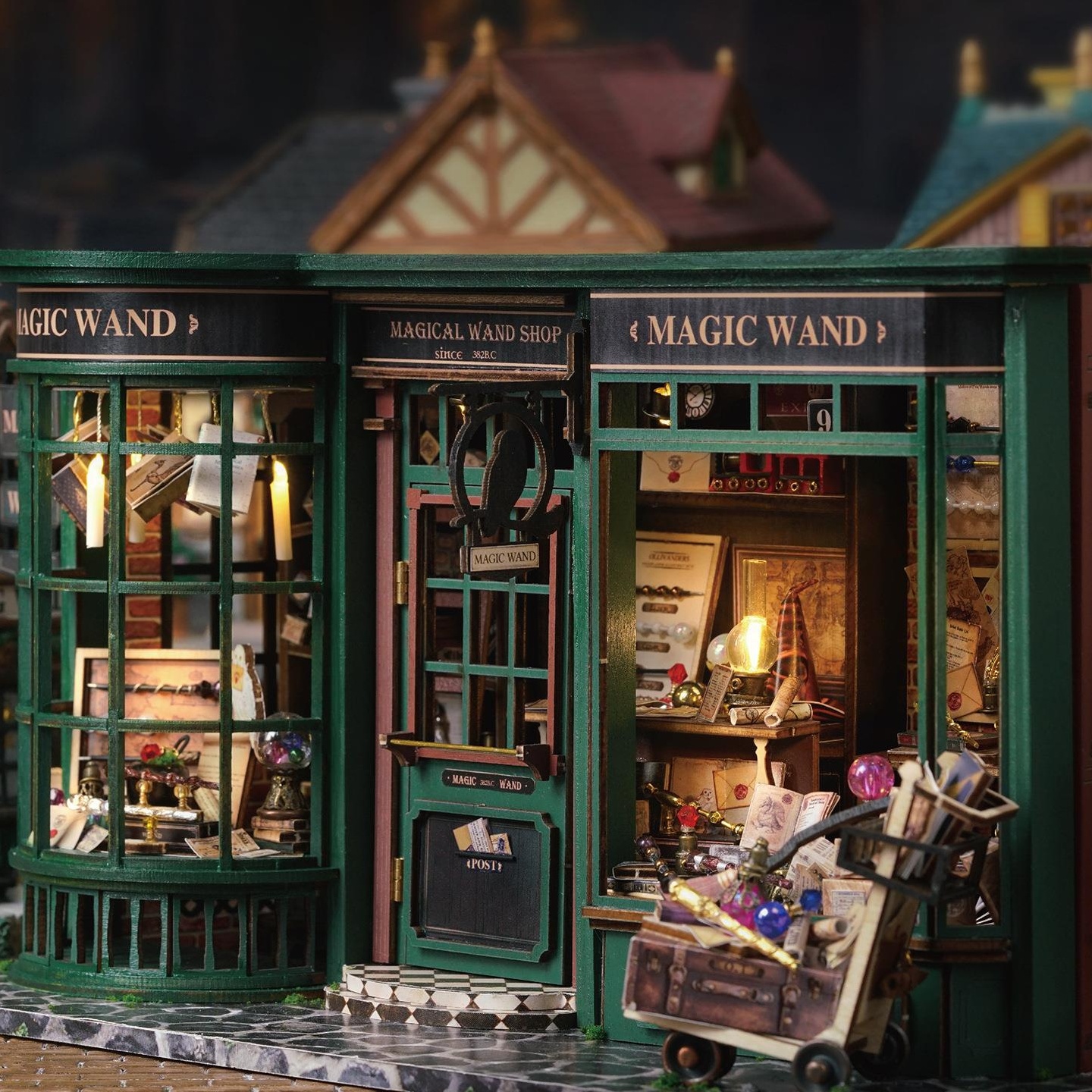 智趣屋DIY小屋F-032魔法满屋欧式复古风格墨绿色手工制作魔法