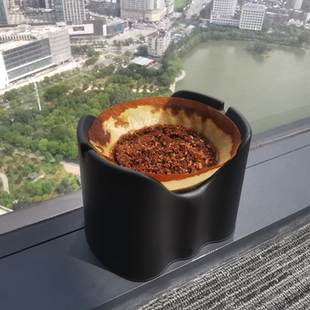 黑色家用手冲咖啡渣烟灰缸咖啡渣吸异味.烟灰缸容器 kaleido专利.