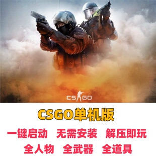 CSGO单机版免虚拟机PC电脑一键端智能AI机器人全人物全武器全道具
