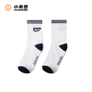 小米步儿童中筒袜百搭时尚袜子女童洋气防滑运动袜男童舒适休闲袜