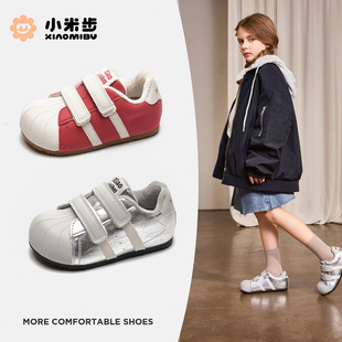 小米步女童板鞋2025冬季新款加绒鞋子儿童轻便休闲鞋中大童运动鞋