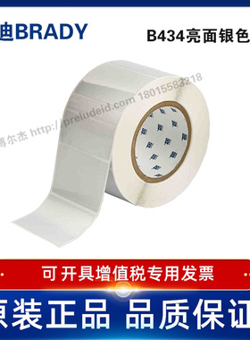 THT-19-434-1/76.2x50.8定制代打印贝迪BRADY亮银聚酯设备铭牌