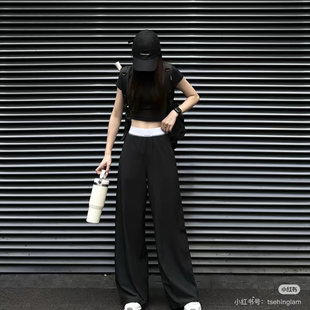 现货lululeon Swift MR pant百搭中腰阔腿裤轻薄夏日速干垂感