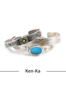 手工錾刻印第安银饰Ken-Ka玉石