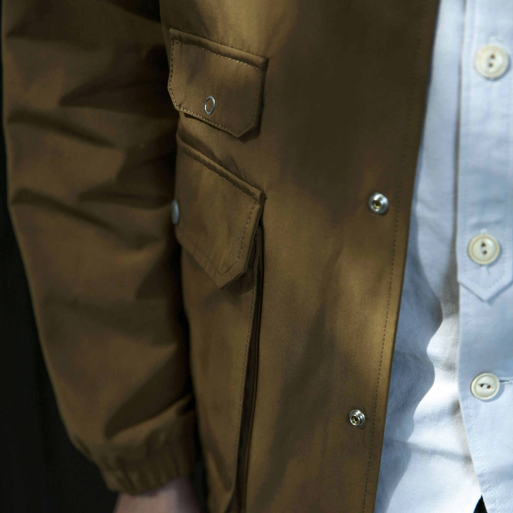 33oz TIME RECORD机能冲锋衣防水夹克拼色防风连帽外套秋冬男