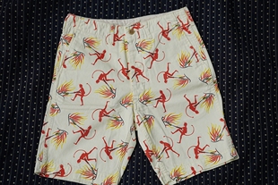 22216 夏威夷风格 满印复古中裤 夏季 短裤 Cushman