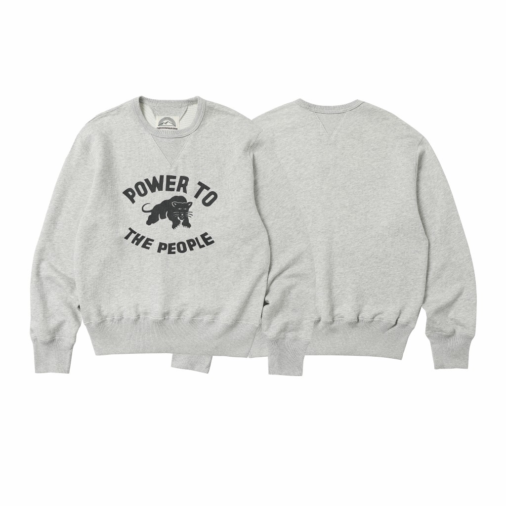 33oz ACE浮生长绒棉老式织机蓬松双V美式休闲套头圆领印花卫衣