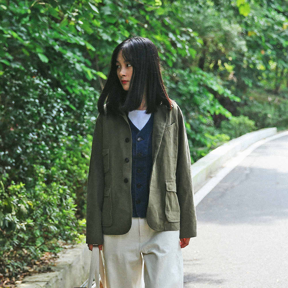 33oz TIME RECORD复古阿美咔叽工装夹克潮流百搭休闲外套秋装上衣