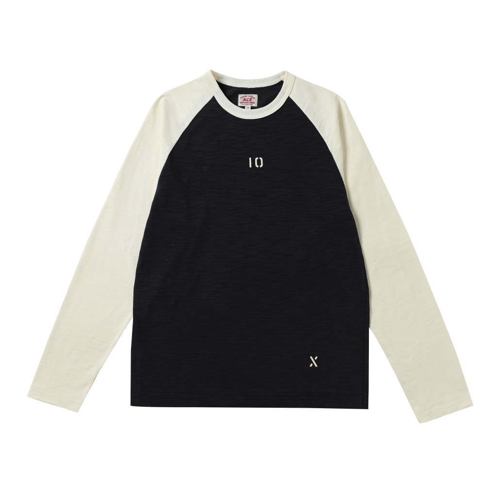 33oz ACE浮生出品周年纪念竹节棉复古插肩长袖打底古董机单线工艺