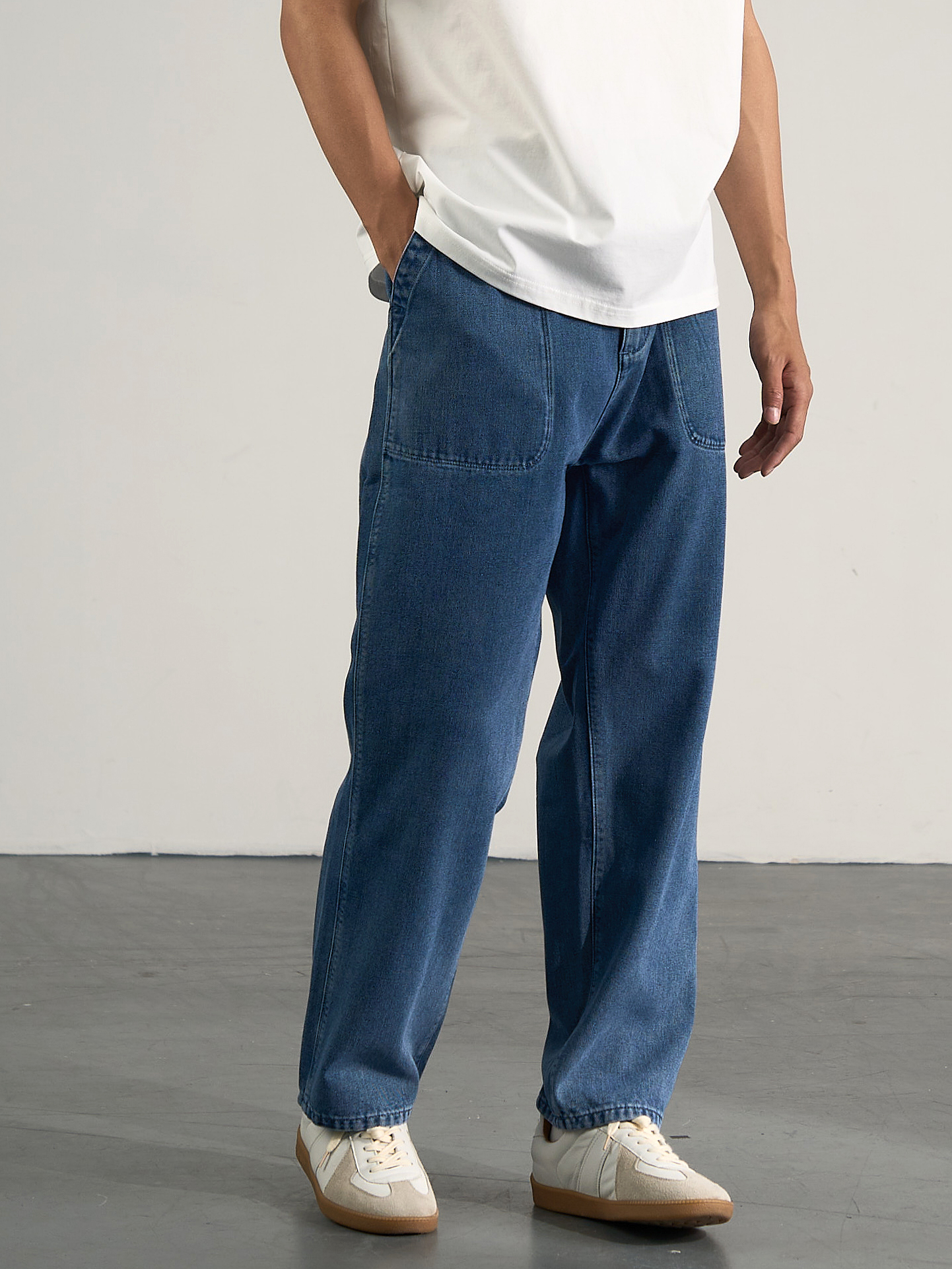 Nativewell长款水洗柔软牛仔裤