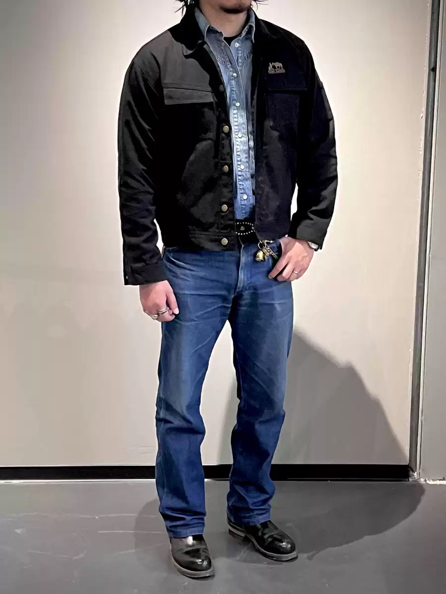 33oz PapaRanch|爸爸牧场|美式复古13oz黑色油蜡骑行夹克短宽版型