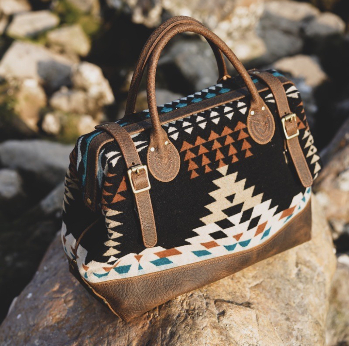 YULEATHER手提包印第安中等复古