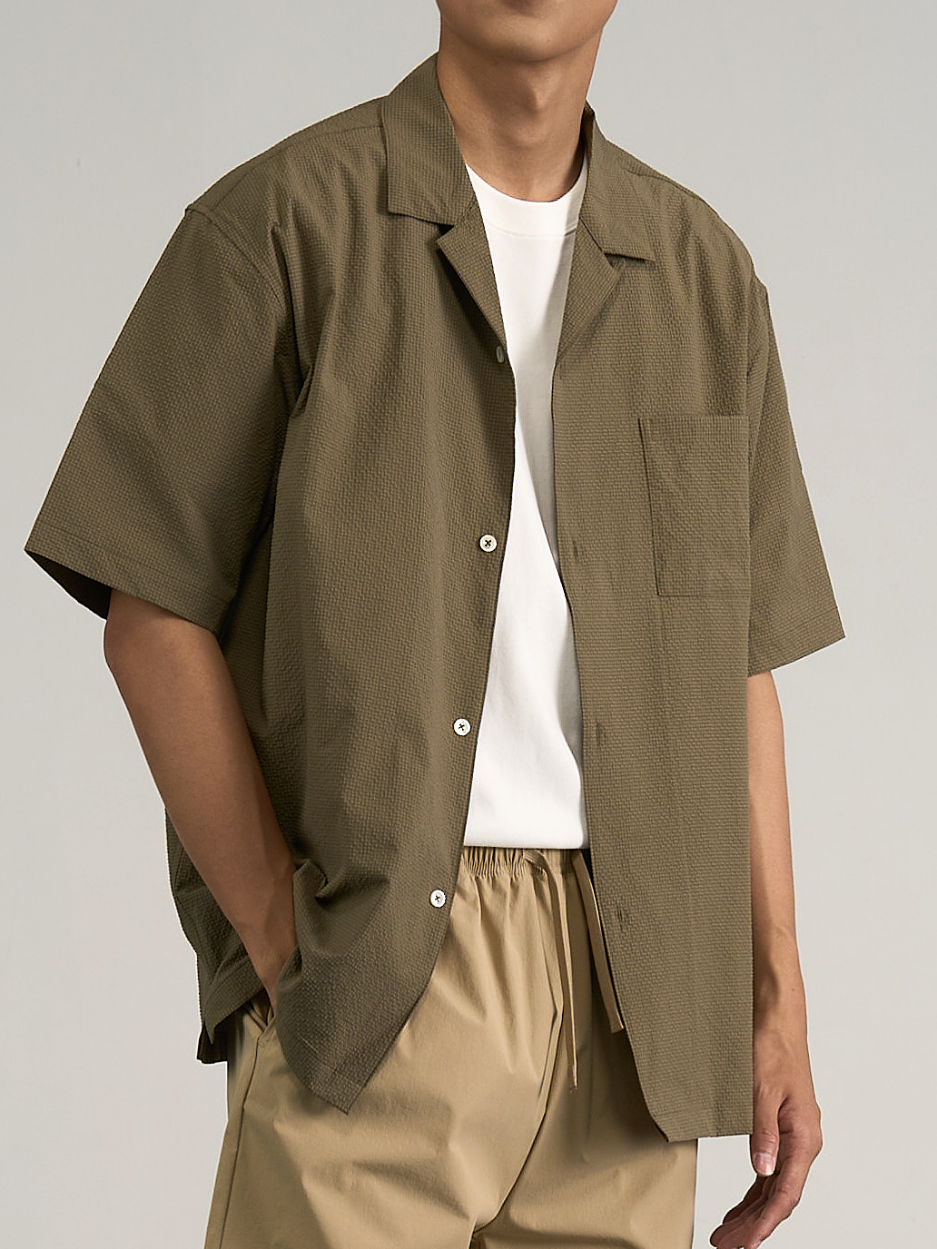 Nativewell古巴领速干短袖衬衫