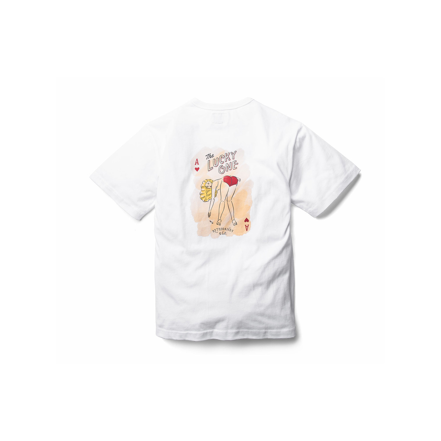 Retrodandy Lucky One 口袋背后印花女郎T恤