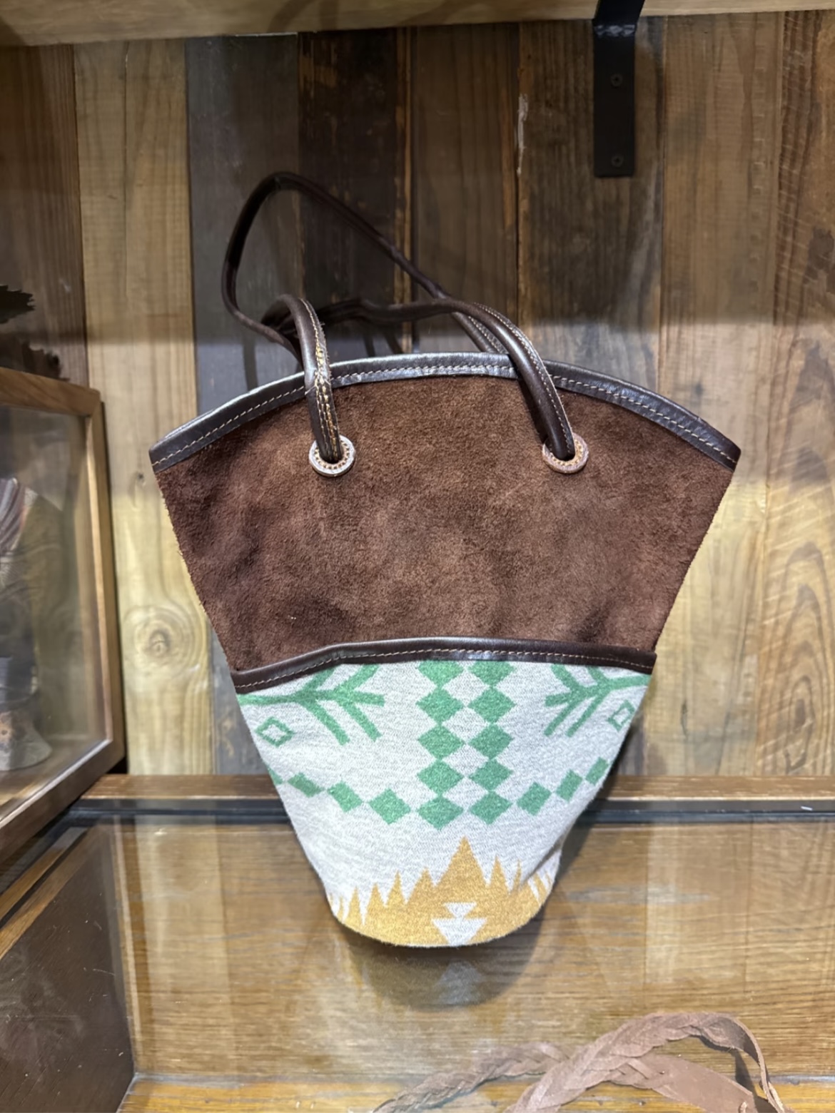 33oz YU LEATHER 复古拼接提花手提包女士休闲单肩包文艺斜挎包