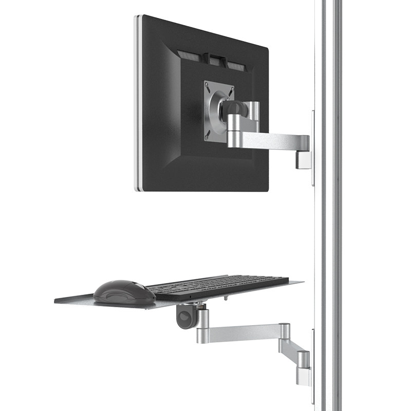 昊雄显示器支架旋转折叠40型材显示屏支架工业铝型材液晶屏幕支架