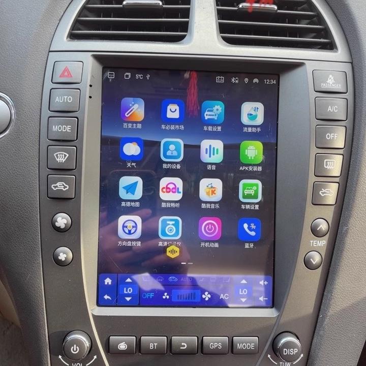 雷克萨斯ES240 ES350竖屏导航carplay改装中控安卓大屏导航一体机