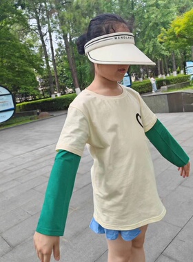儿童夏季莫代尔棉宽松防晒袖套