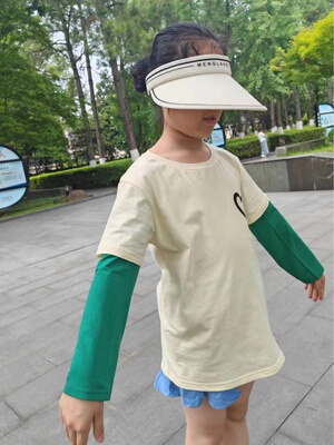 儿童夏季莫代尔棉宽松防晒袖套