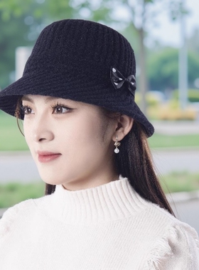渔夫帽休闲女秋冬平檐