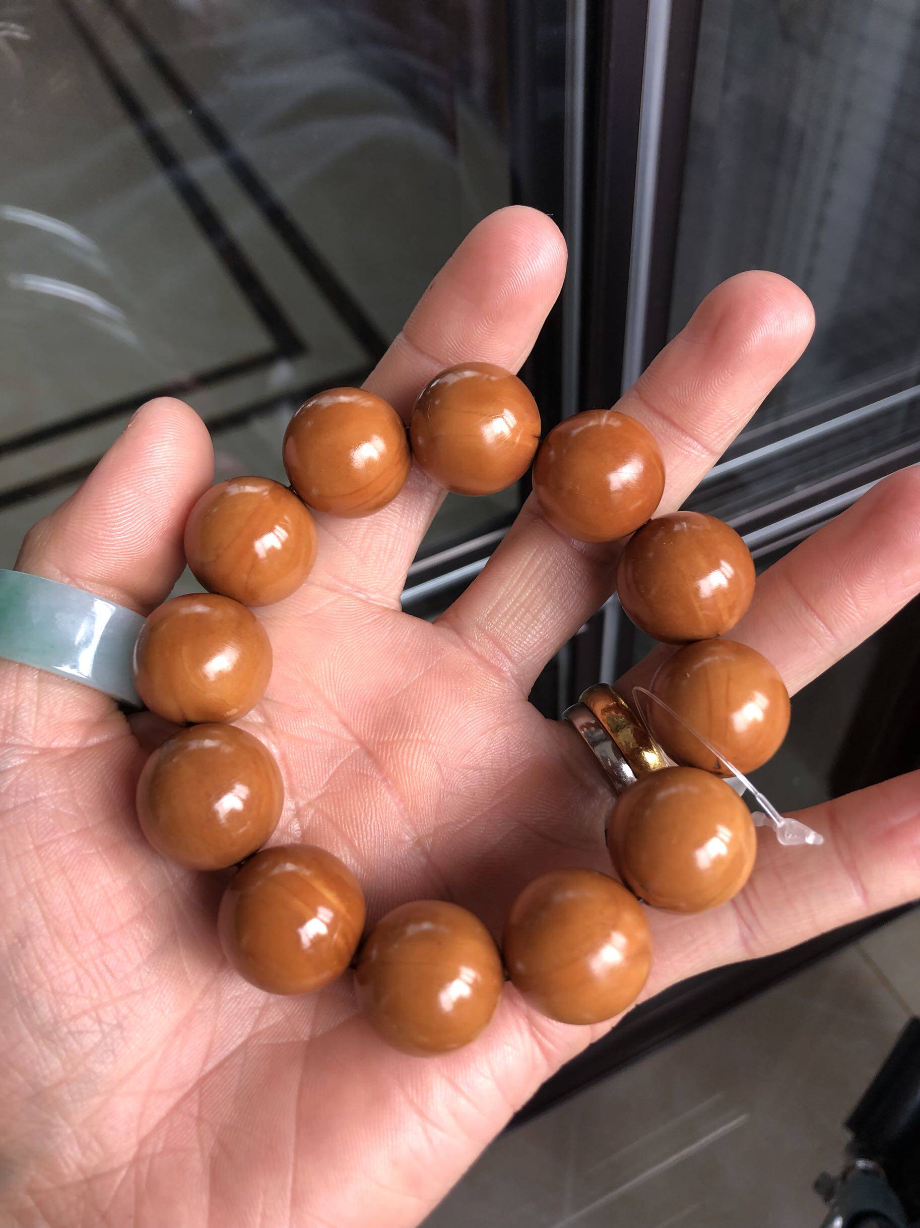 梅林铁核橄榄手串手工男女士1.8正圆2.0素珠圆珠散珠光珠手串