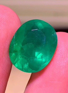 9.06克拉天然哥伦比亚祖母绿裸石15.2*12.4*8附GUILD证书可代镶嵌