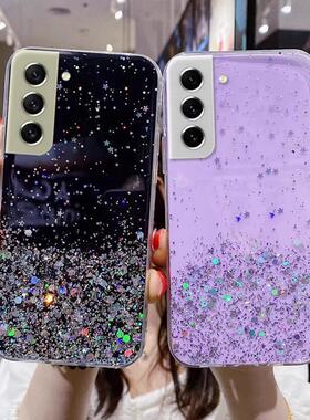 适用Samsung S24plus S23+ S22 Ultra Bling Case A14  A34  A54 5G A22 A32 Note10 Note20u Glitter Cover