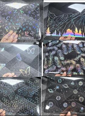 Laptop Case适用于Macbook Air M1 M2 M3 Colorful Laser Hard Cover Macbook Pro 13 14 16 Case镭射保护壳