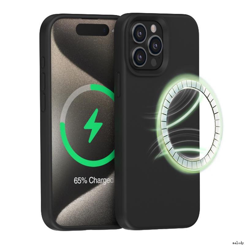 适用于苹果iPhone 15 16 Pro Max Magsafe Silicone Case iPhone 16 12 13 14 15 Cover液态硅胶磁吸保护壳