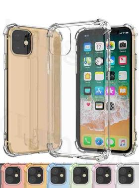 适用iPhone11 12 13 14 15 16 Pro Max Clear Case苹果15/16plus手机壳xsmax xr 78p shockproof cover防摔套