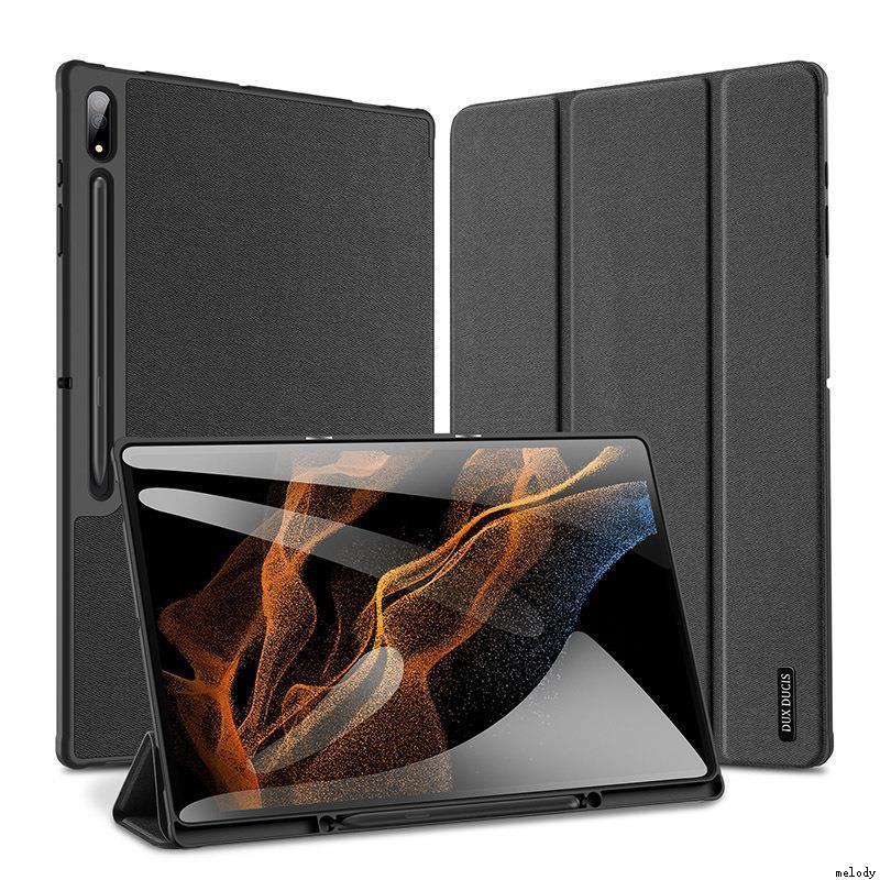 适用于SamsungTab S8 Ultra Case Smart Flip Cover samsung s10 ultra s9fe s9plus s9ultra保护套笔槽