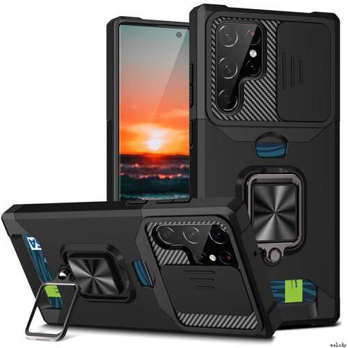 适用三星Samsung  A16 A26 A36 A56 Case A55 A15 A54 S22+ S23 Ultra S24fe S25 Plus Card Cover插卡手机壳