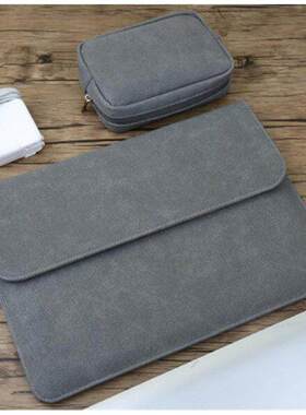 Matte Magnetic Buckle PU Laptop Sleeve Bag适用Macbook Pro Air Retina 12 13.3 14 15 16笔记本平板包包