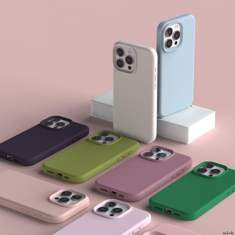 适用于苹果iPhone 16 Pro Max Silicone Case iPhone 12 13 mini 15plus 14 15 pro Max Cover液态硅胶壳